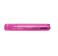 Pink Solitaire LED key chain flashlight with engraved area along the body