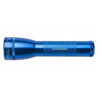 Blue ML25LT two-cell C flashlight with knurled grip and engraving area.