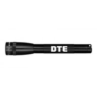 Mini Maglite Pro LED flashlight in black with DTE branding
