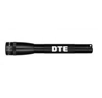 Mini Maglite Pro LED flashlight in black with DTE branding