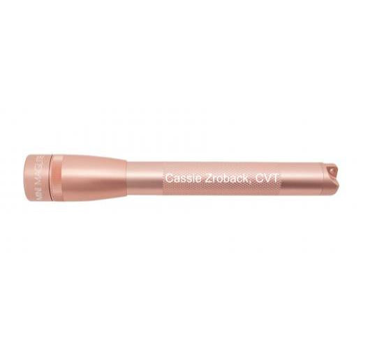 Mini Maglite Pro LED Flashlight - Rose Gold - Custom Engraving