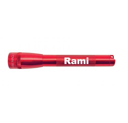 Mini Maglite Pro LED Flashlight - Red - Custom Engraving