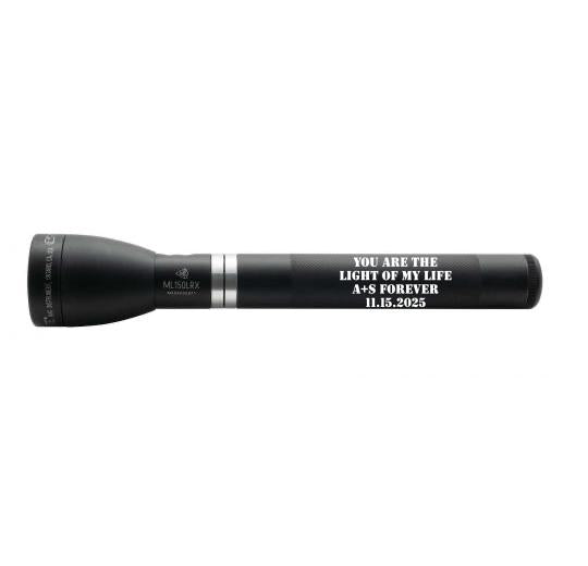 ML150LRX Rechargeable LED Fast - Charging Flashlight - Matte Black - Custom Engraving