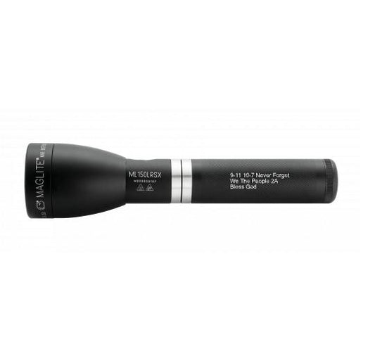 ML150LRSX Rechargeable LED Fast-Charging Flashlight - Matte  Black - Custom Tactical Engraving