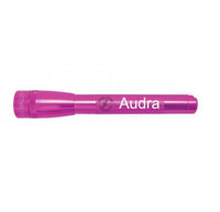 Pink Mini Maglite Pro LED flashlight personalized with Audra.