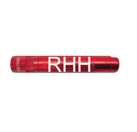 Red Solitaire LED key chain flashlight with white engraved initials RHH