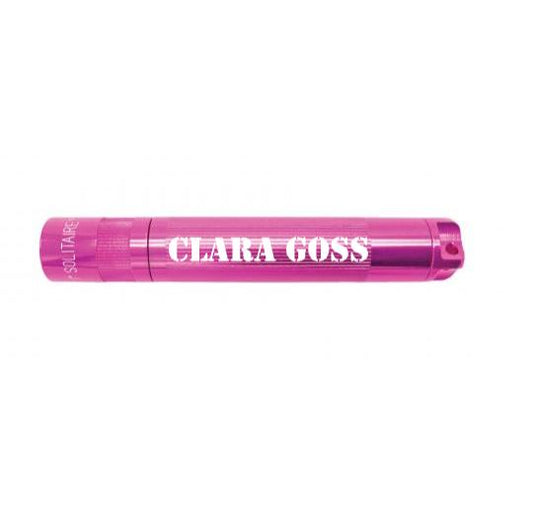 Solitaire LED Key Chain Flashlight - Pink - Custom Engraving