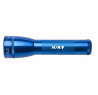 Blue ML25LT LED 2-Cell C flashlight with custom engraving SCOOP
