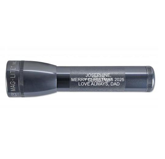 ML25LT LED 2-Cell C Flashlight - Gray - Custom Engraving