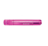 Pink Solitaire LED keychain flashlight with custom engraving