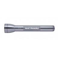 Gray ML300L LED 3-Cell D flashlight with Cecil Moseley engraving.