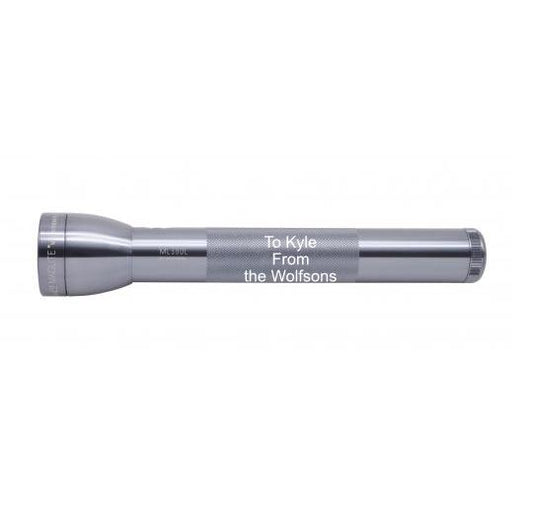 ML300L LED 3-Cell D Flashlight - Gray - Custom Engraving