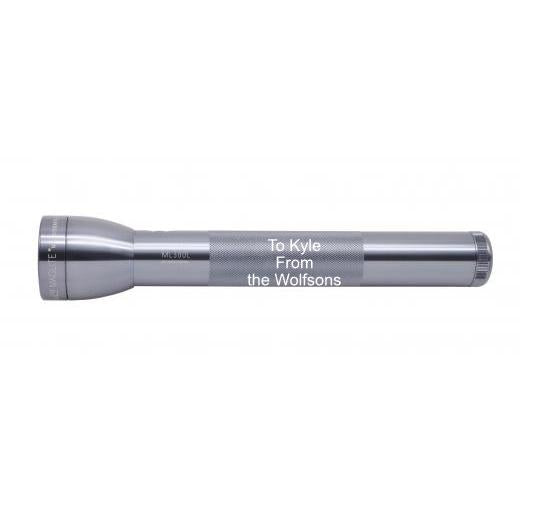ML300L LED 3-Cell D Flashlight - Gray - Custom Engraving