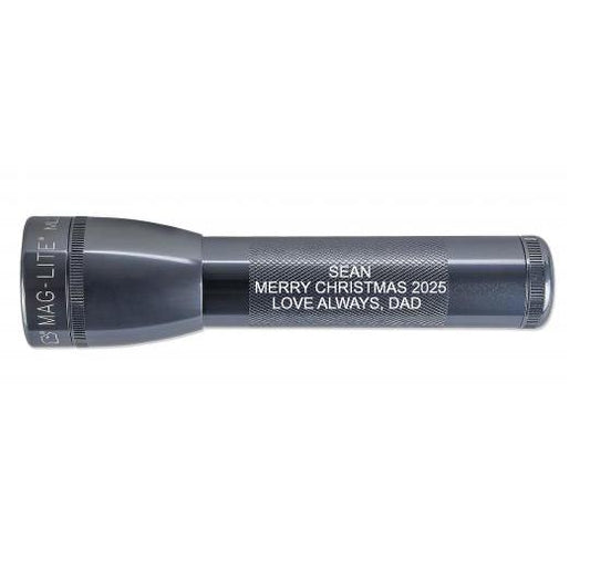 ML25LT LED 2-Cell C Flashlight - Gray - Custom Engraving