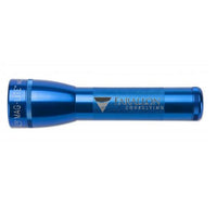Blue ML25LT LED 2-cell C flashlight with textured body and engraving area