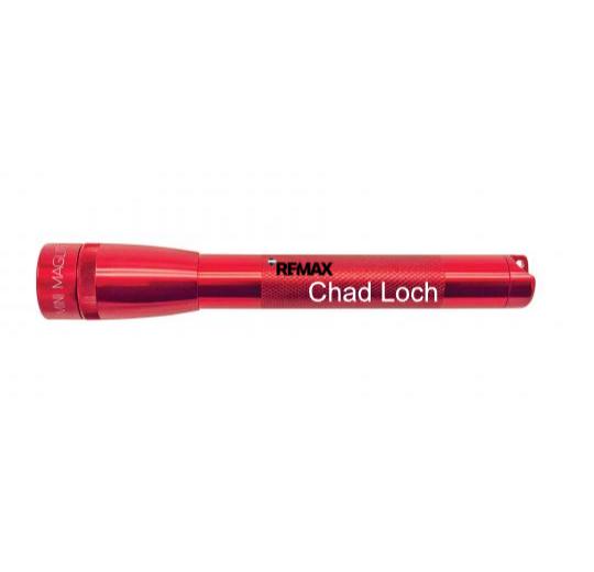 Mini Maglite Pro LED Flashlight - Red - Custom Engraving