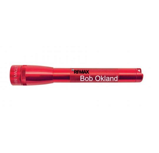 Mini Maglite Pro LED Flashlight - Red - Custom Engraving