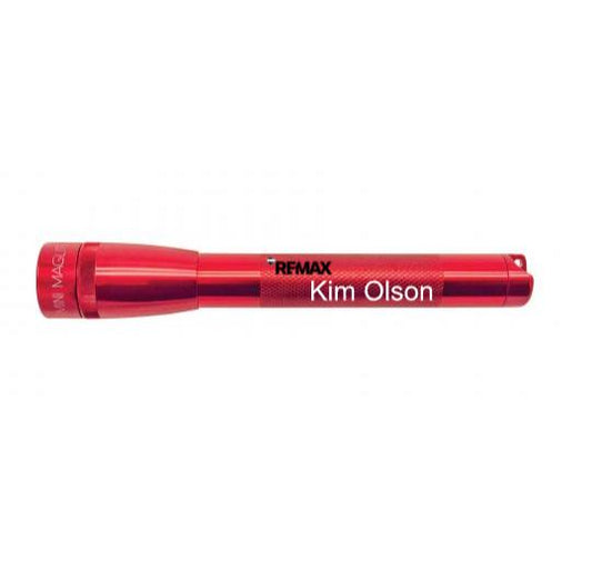Mini Maglite Pro LED Flashlight - Red - Custom Engraving