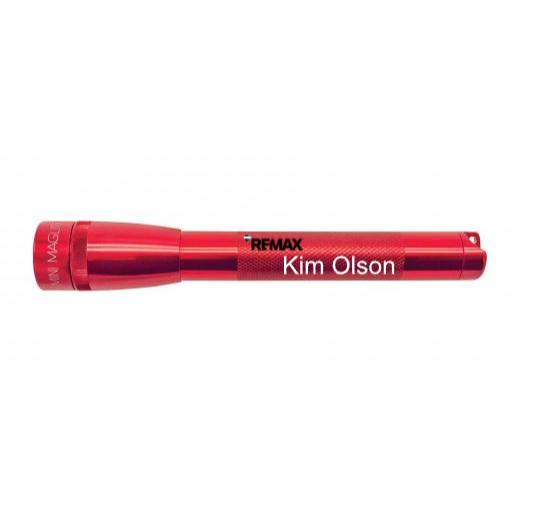 Mini Maglite Pro LED Flashlight - Red - Custom Engraving