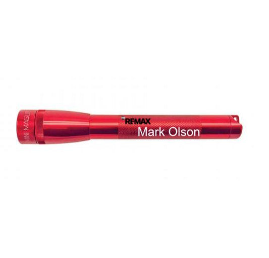 Mini Maglite Pro LED Flashlight - Red - Custom Engraving