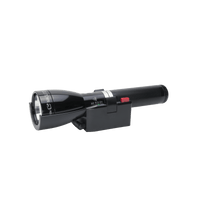 Black Maglite ML150LRS LED rechargeable flashlight system with mounting base