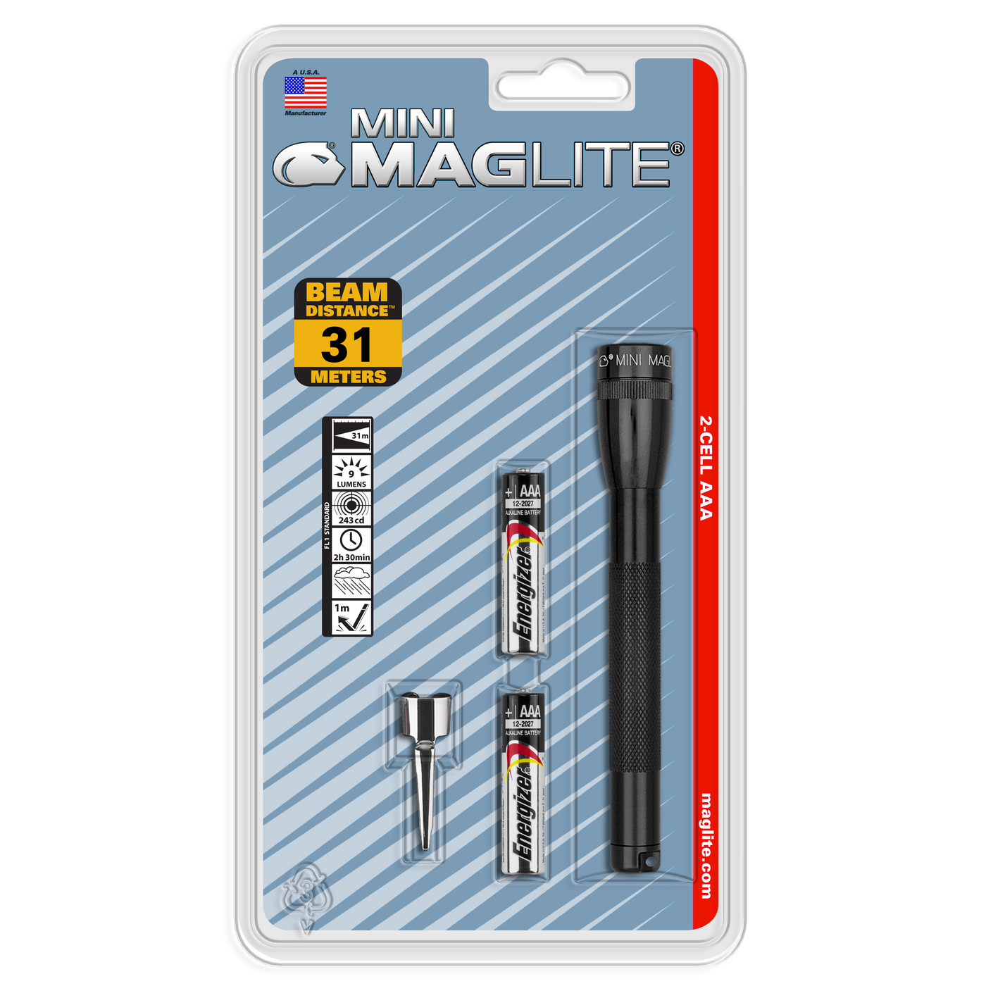 Mini Maglite 2AAA Classic Flashlight- Blister Pack