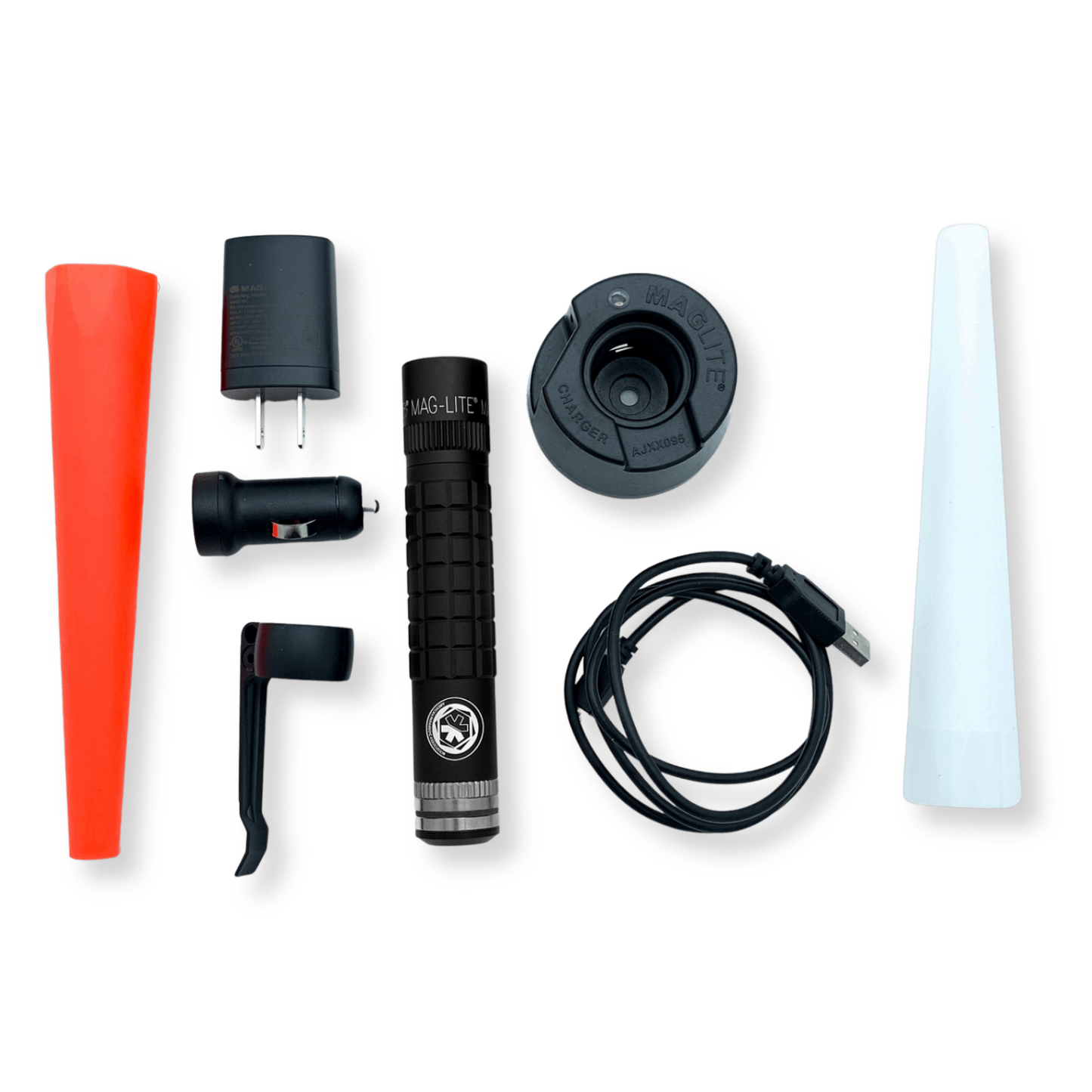 Maglite MAG-TAC RECHARGEABLE FLASHLIGHT with APA LOGO BUNDLE
