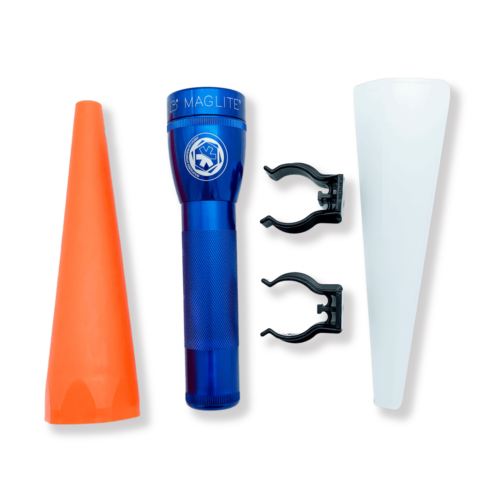 MAGLITE ML25LT 2 CELL FLASHLIGHT, BLUE with APA LOGO BUNDLE