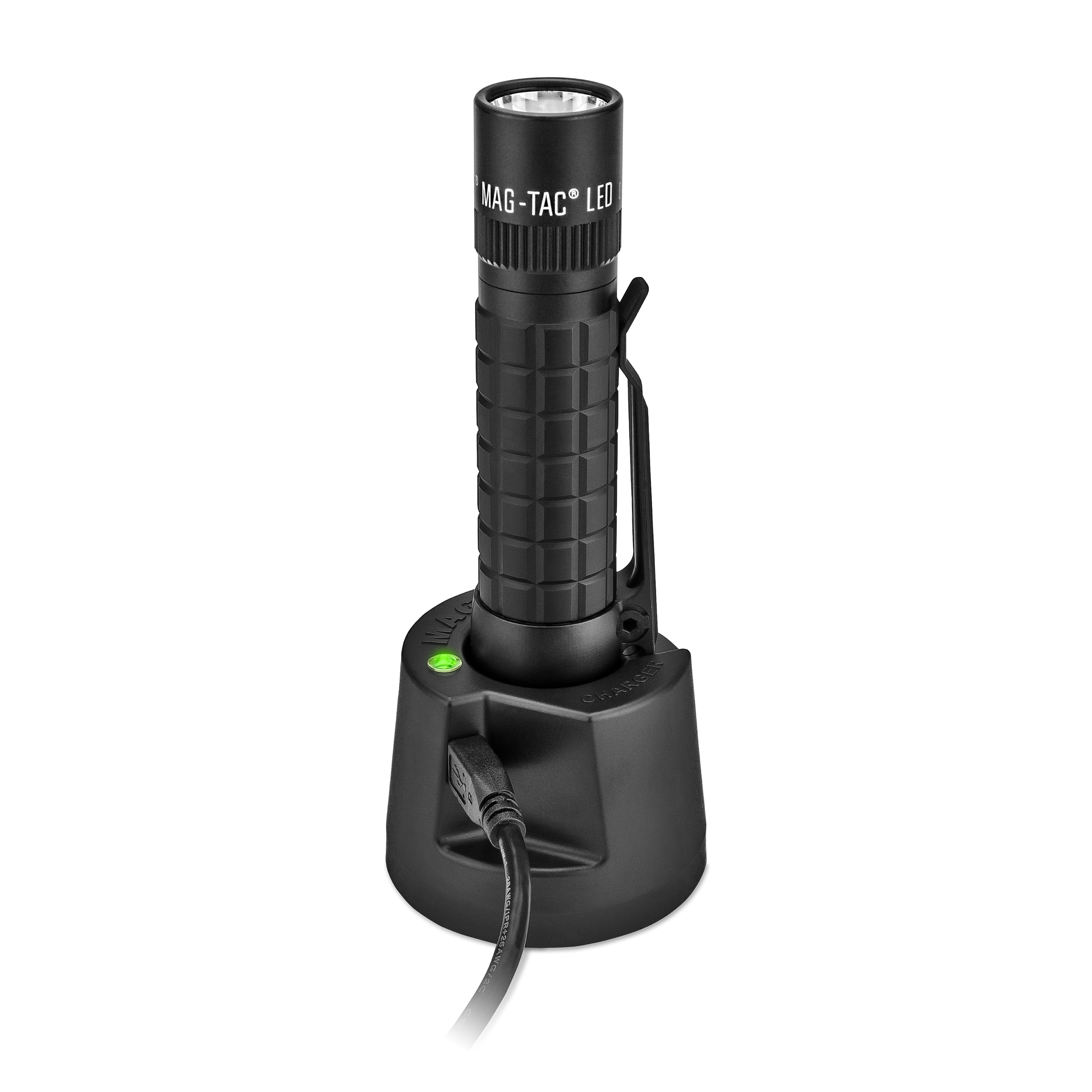Mag-Tac® Rechargeable LED Plain Bezel Flashlight – 185-Meter Beam, Up to 18-Hour Runtime & 740 Lumens