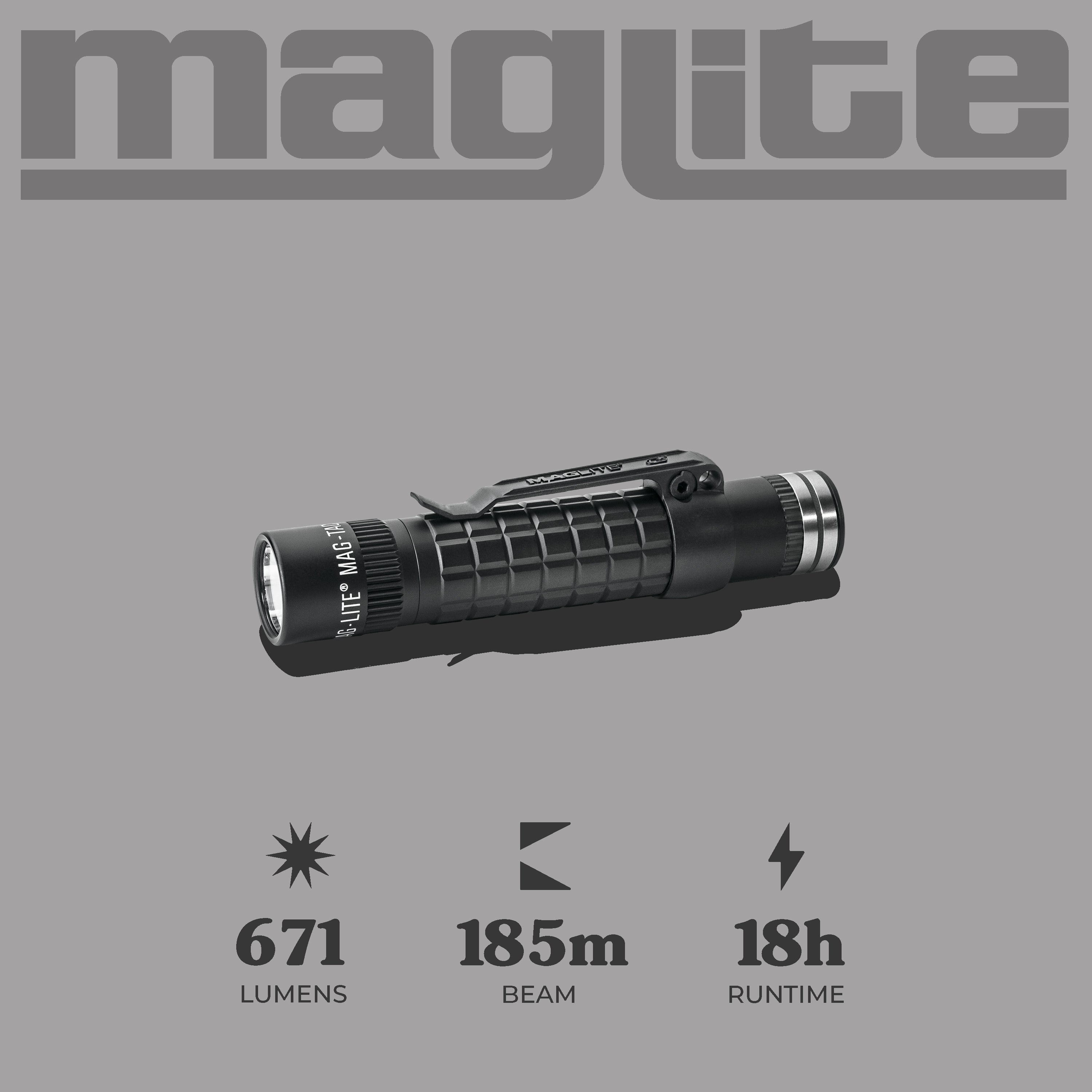 MAG-TAC LED Rechargeable Plain Bezel Flashlight | Maglite