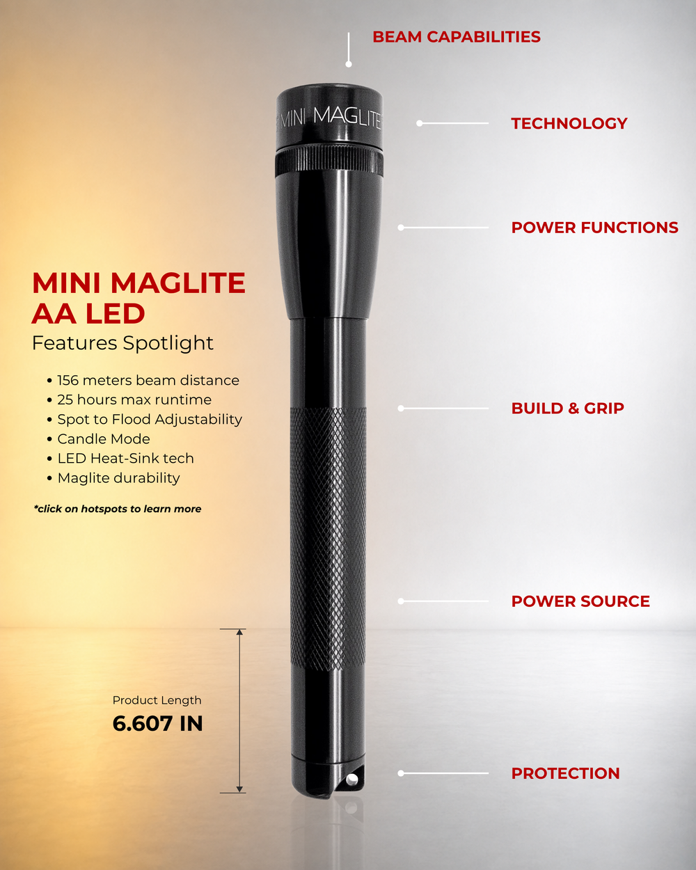 Maglite Mini LED AA Flashlight 2AA Compact Maglite Mini LED AA Flashlight 2AA Compact