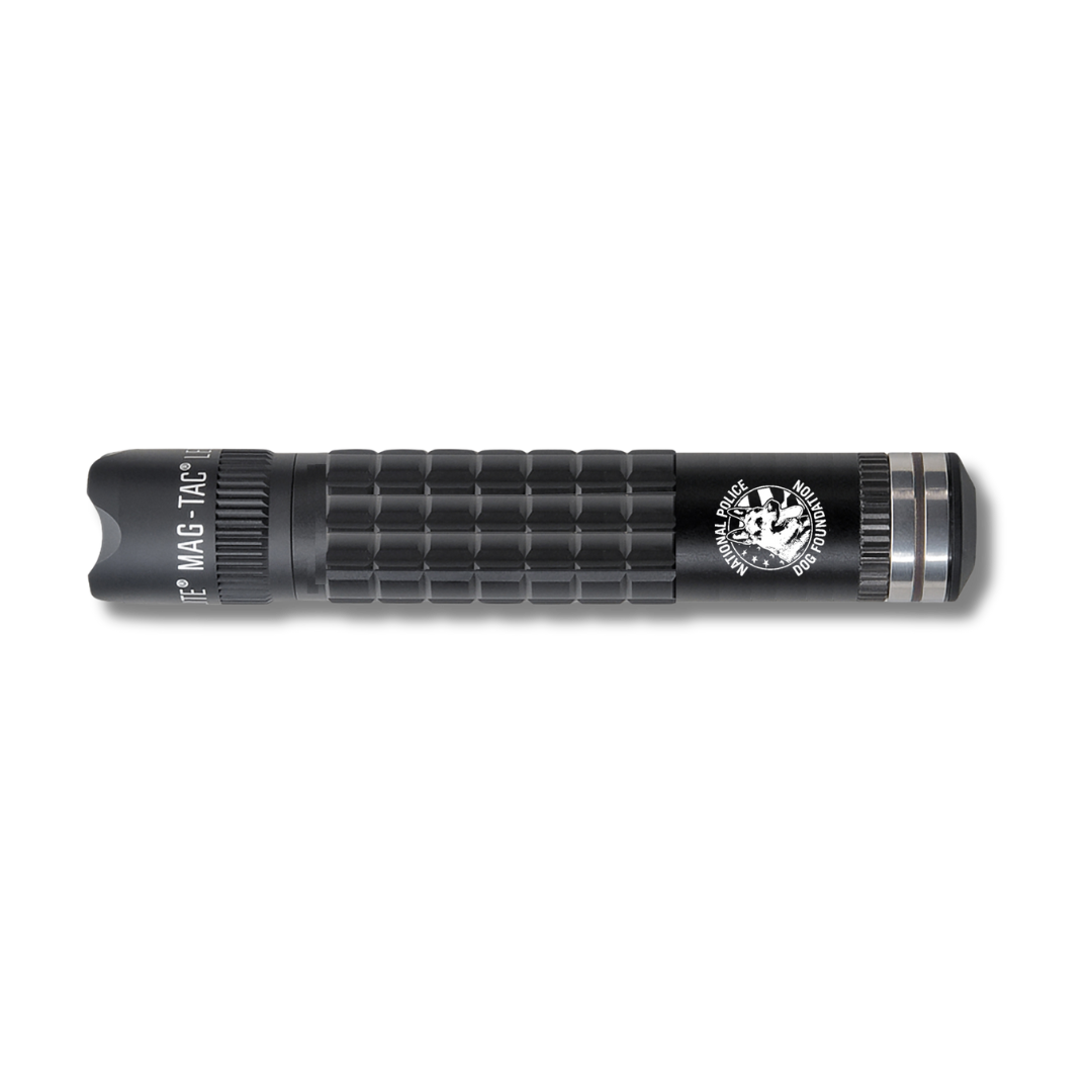 MAG-TAC LED Rechargeable Flashlight System Crowned Bezel- National Police Dog Foundation