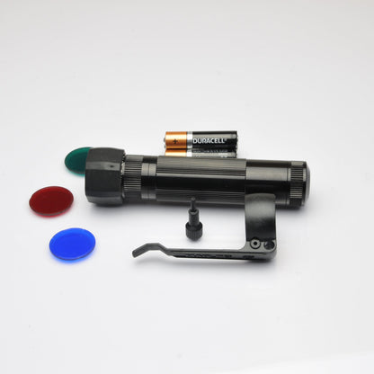 Duracell batteries with the Maglite XL50 flashlight partially visible on a white background