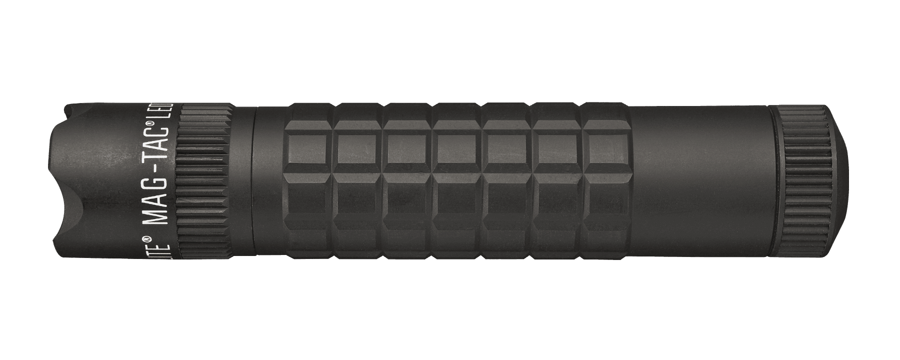 Mag-Tac® CR123 LED Crown Bezel Flashlight - Black - Custom Engraving – 221-Meter Beam, Up to 17-Hour Runtime & 398 Lumens