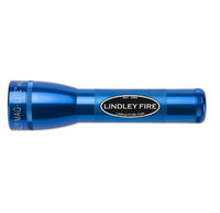 Blue ML25LT LED 2-Cell C flashlight with Lindley Fire engraving