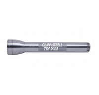 Gray ML300L LED 3-Cell D flashlight with CLAY UZZELL TRF 2023 engraving