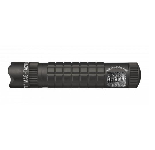 MAG-TAC CR123 LED Flashlight Crowned Bezel - Black - Custom Engraving