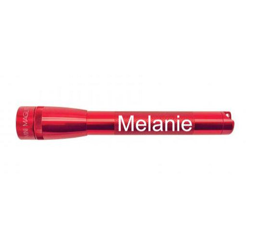Mini Maglite Pro LED Flashlight - Red - Custom Engraving