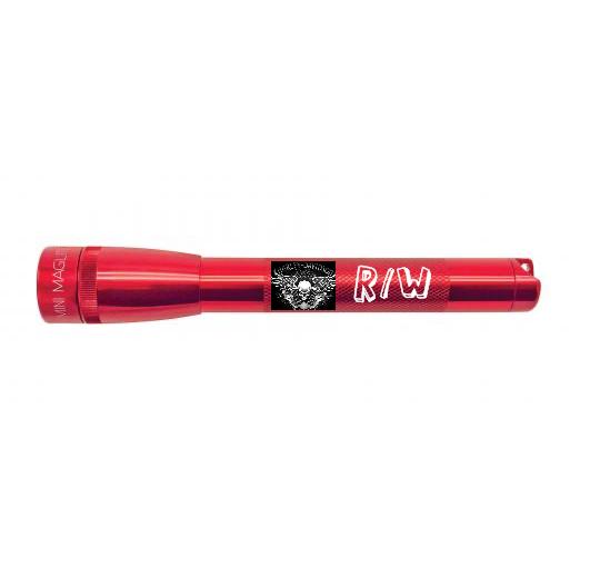 Mini Maglite Pro LED Flashlight - Red - Custom Engraving