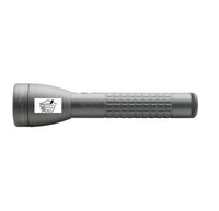 ML50LX LED 2-Cell C flashlight in urban gray with knurled grip and tactical engraving area.