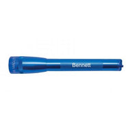 Blue Mini Maglite Pro LED flashlight with Bennett engraving