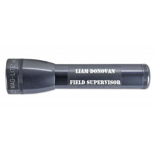ML25LT LED 2-Cell C Flashlight - Gray - Custom Engraving