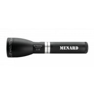 Matte black ML150LRSX rechargeable flashlight with MENARD engraving along the body.