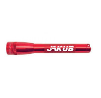 Red Mini Maglite Pro LED flashlight with JAKUB engraving