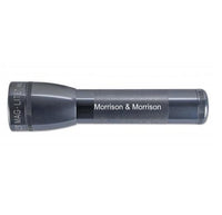 Gray ML25LT LED 2-Cell C flashlight with Morrison & Morrison engraving