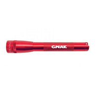 Red Mini Maglite Pro LED flashlight with custom engraving