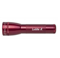 Red ML25LT 2-Cell C flashlight engraved Luddie A