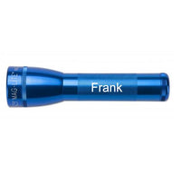 Blue ML25LT LED 2-Cell C flashlight with Frank engraving