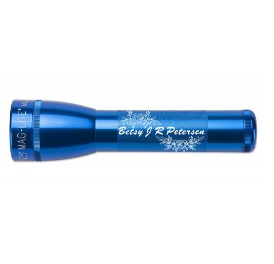 ML25LT LED 2-Cell C Flashlight - Blue - Custom Engraving