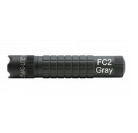 Maglite FC2 Gray compact tactical flashlight with crown bezel and knurled grip